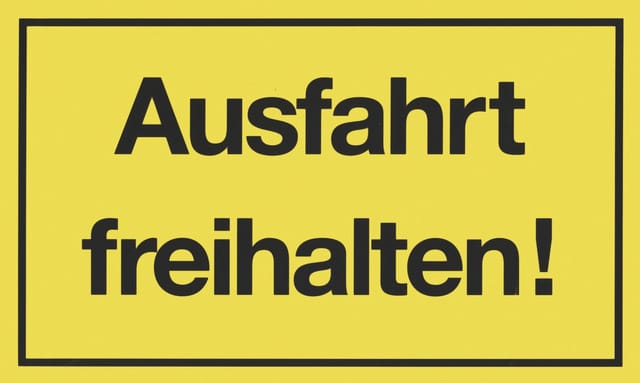 Hinweisschild Ausfahrt Freihalten 200 X 300 Mm Warnschilder - Conmetall