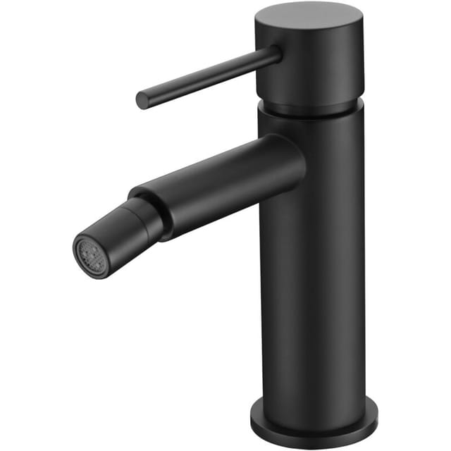 Imex Bidet-einhebelmischer Aus Mattschwarzem Messing Mit Keramischer 26 Mm Kartusche Und Flexiblen 3-8-zoll-schläuchen – Serie Milos Stick