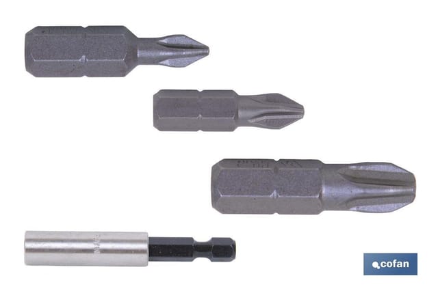 Bit-sortiment 1/4 Ph-1-2-3x25+adapter