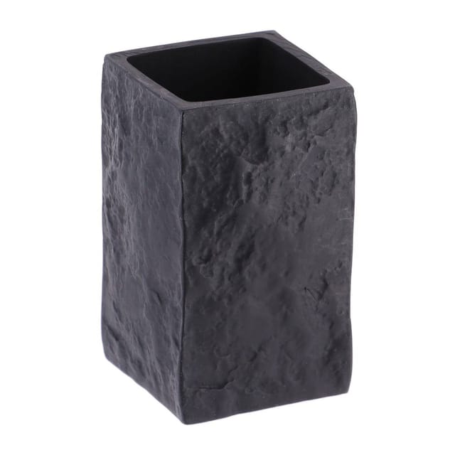Becher Aus Polyresin Mit Steineffekt - Schwarz Tendance