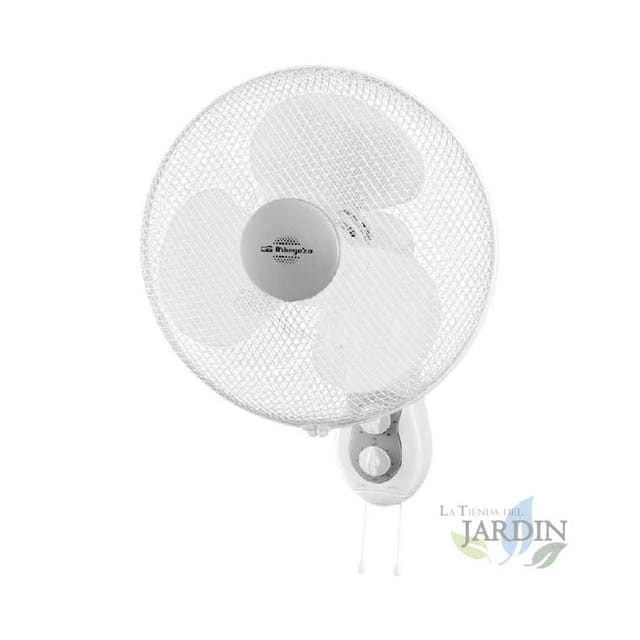 Suinga - Orbegozo Wandventilator, Oszillierend, 3 Geschwindigkeiten, Timer, Kopf Neigbar, Weiß.