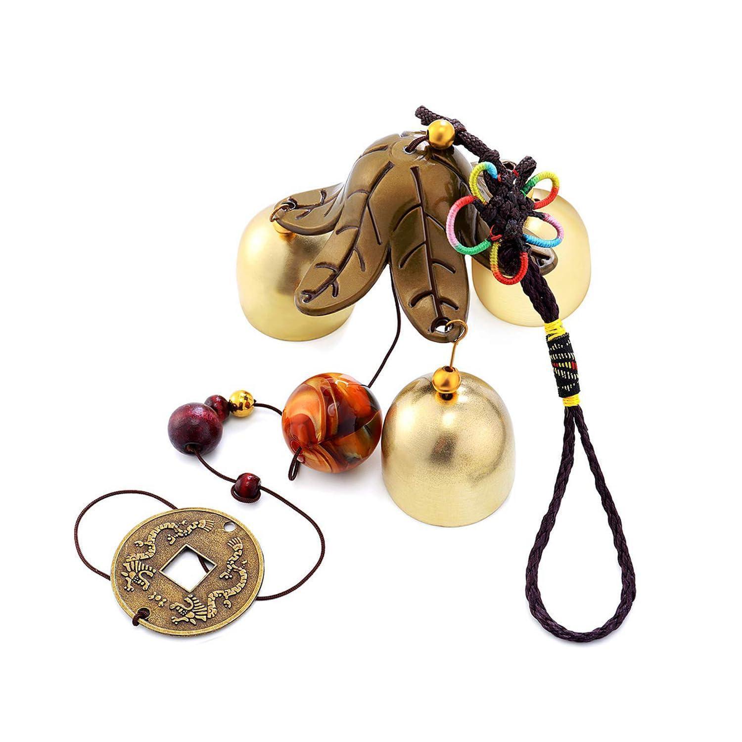 Fengshui Windspiel Messing 49,5cm Für Garten & Terrasse
