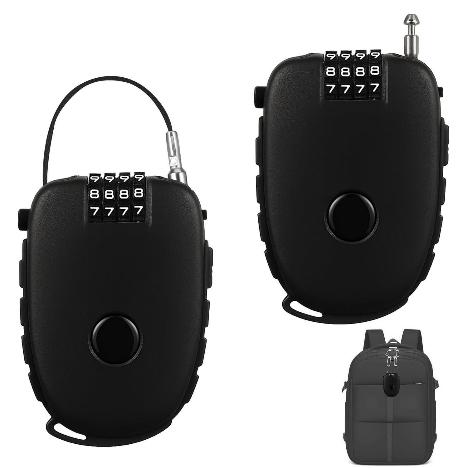Kabelschloss 4-stellig Einziehbar 130cm Für Helm, E-scooter, Kinderwagen & Koffer
