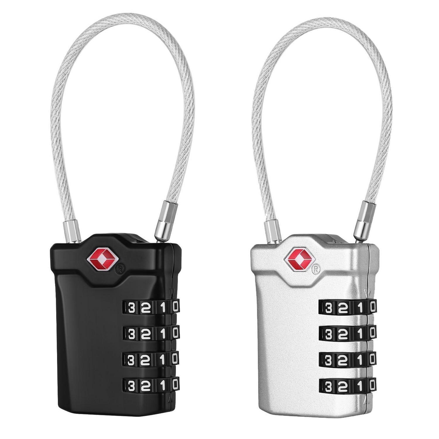 Tsa Kofferschloss Mit 4-stelligem Zahlencode, Flexibel, Robust, 2 Stück