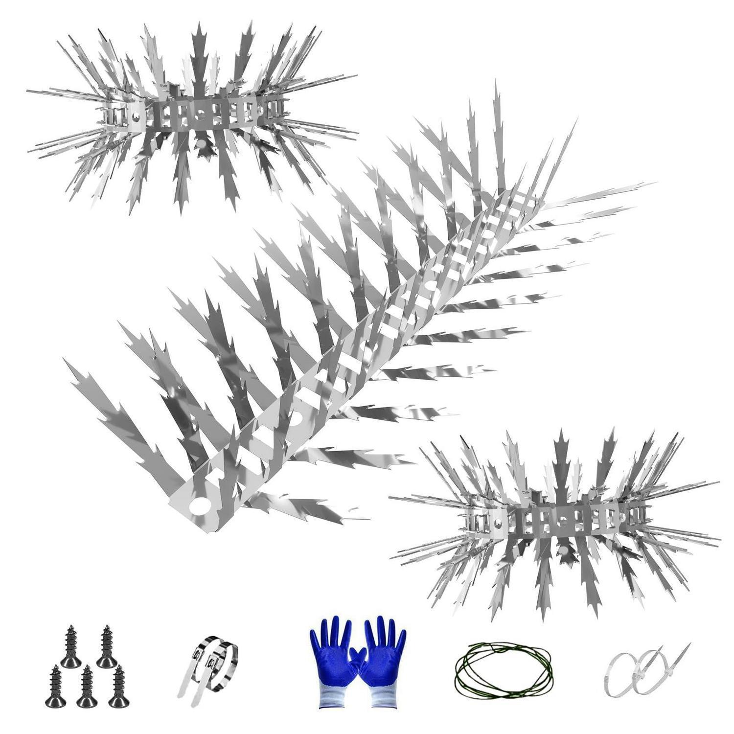 Edelstahl-spikes Zur Abwehr Von Tauben, Mardern & Waschbären, 128cm