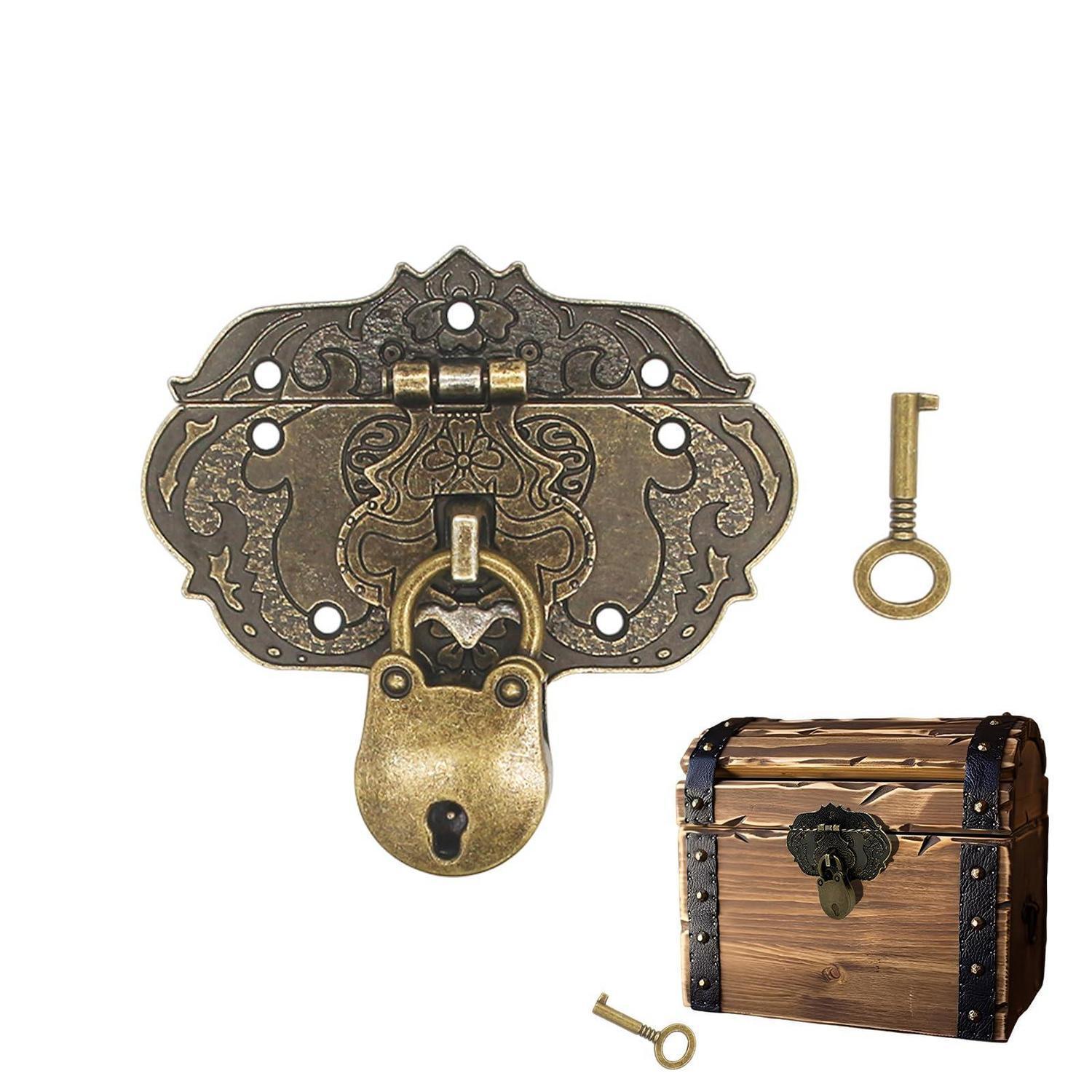 Antikverschluss Eisen 76x57mm Antikbronze Mit Schrauben Für Holzboxen