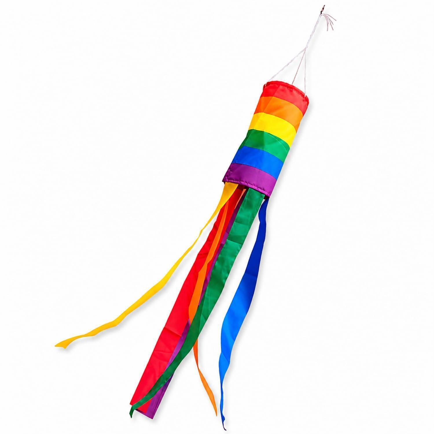Regenbogen Windsack 88 Cm, Wetterfest, Robust, Für Garten & Balkon