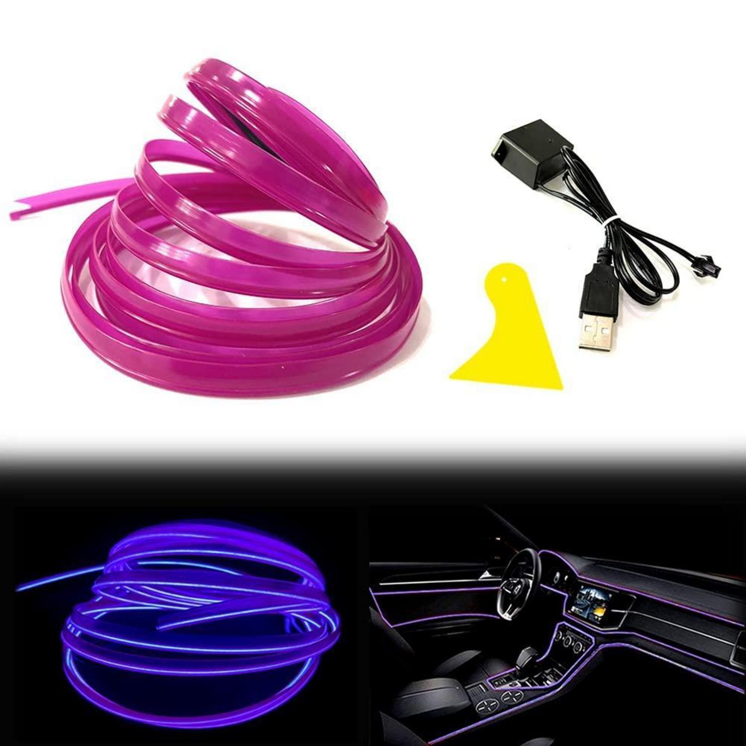 El-draht Violett 3m Usb Neonlichtröhre Für Auto Innenraum Deko