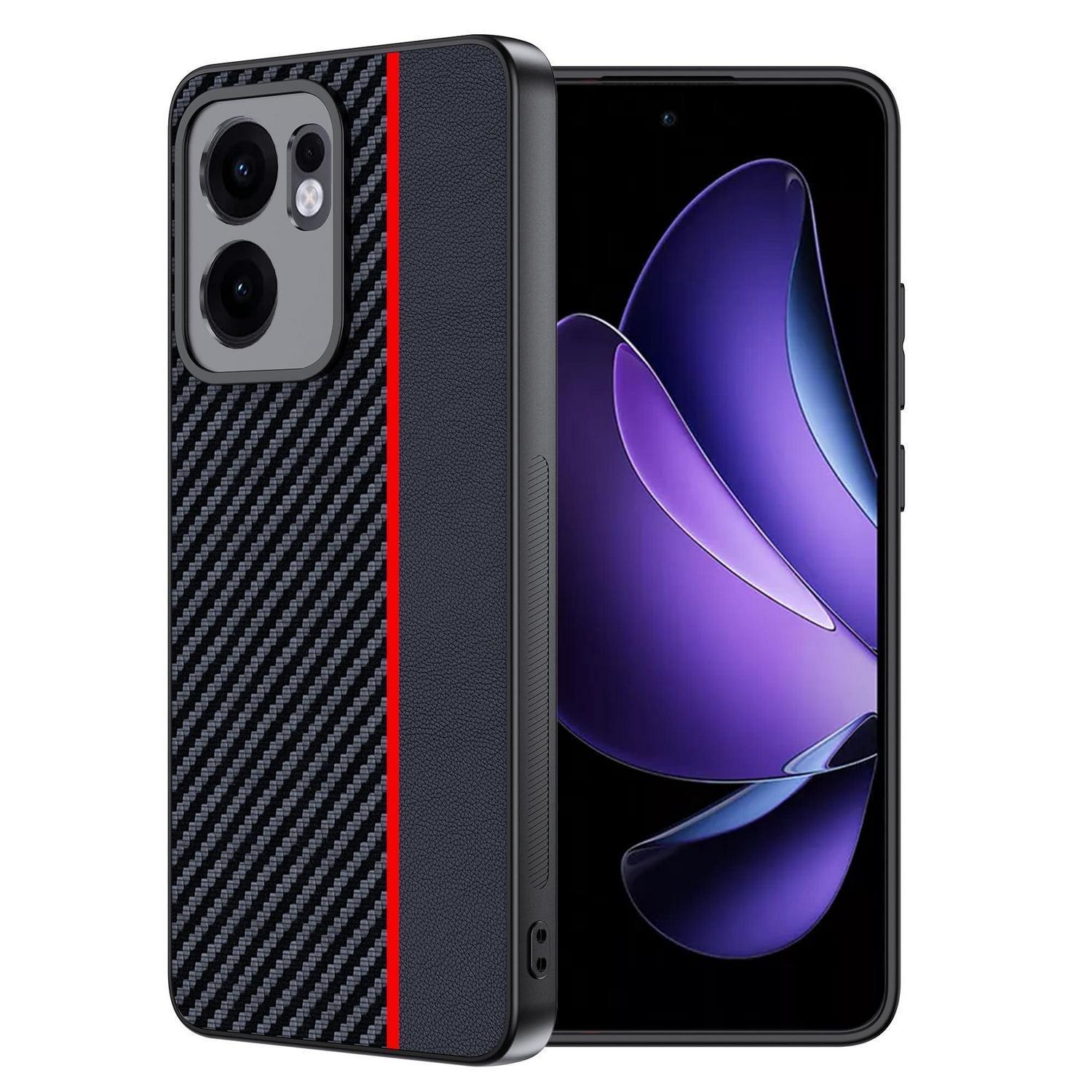 Handyhülle Für Oppo Reno 13 F/fs 5g/4g, Kohlefaser, Kratzfest & Stoßfest