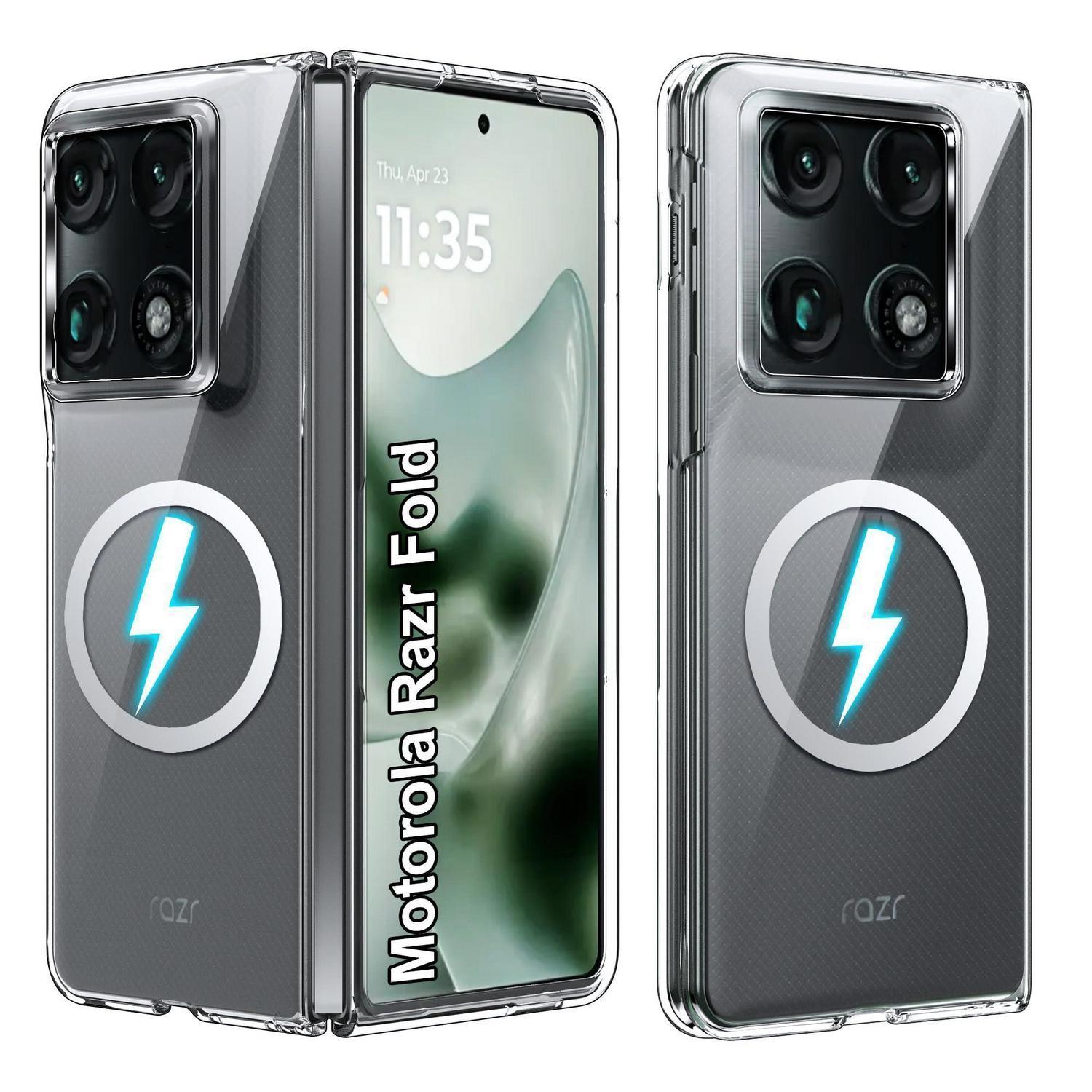 Motorola Razr Fold Hülle Magnetisch Stoßfest Transparent