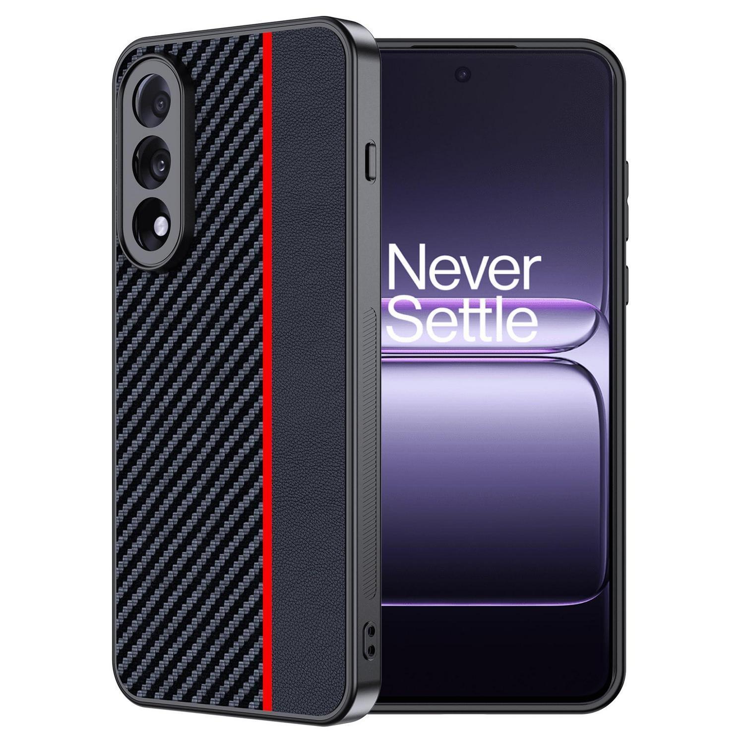 Oneplus Nord 5 Hülle Carbon – Wasserdicht & Stoßfest – Rot/schwarz