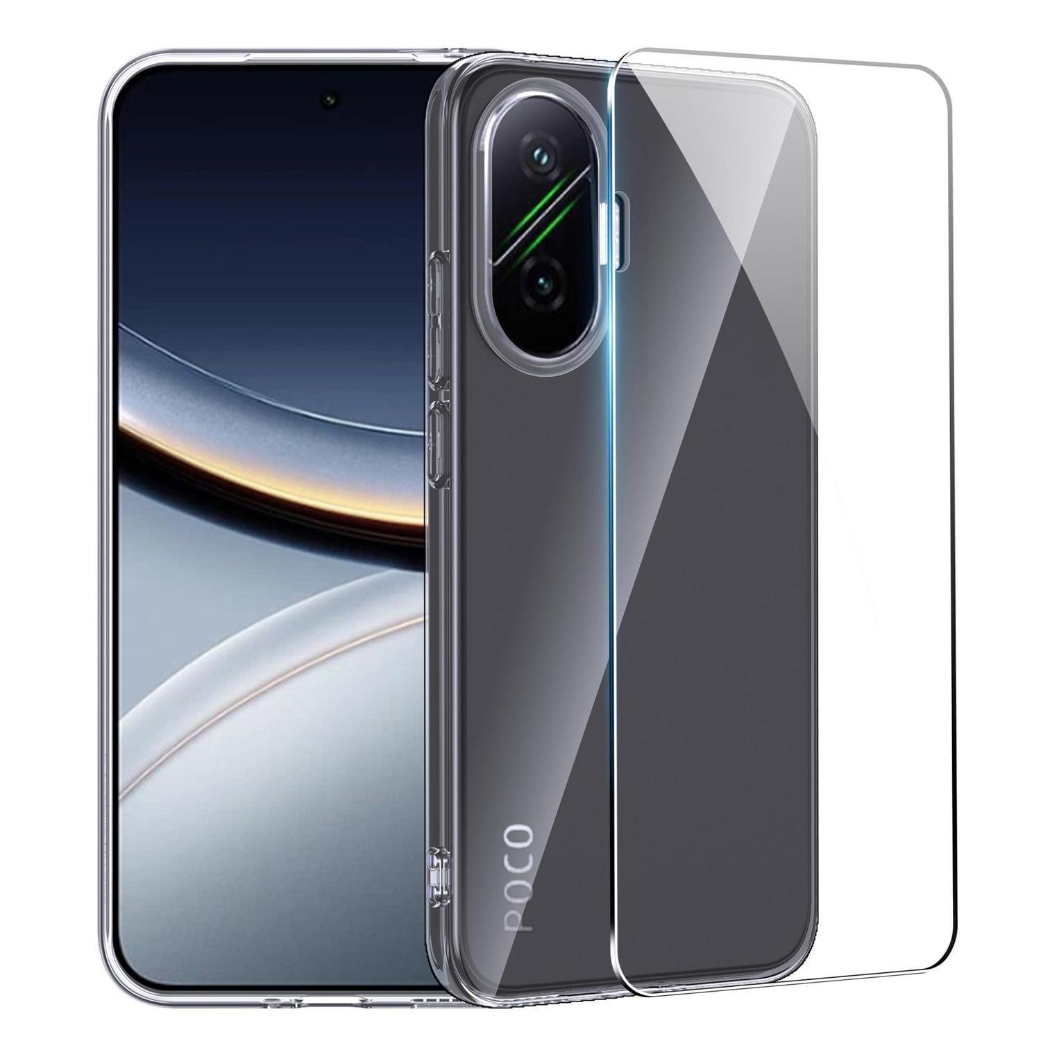 Handyhülle Für Xiaomi Poco F7 Mit Schutzfolie, Transparent & Stoßfest