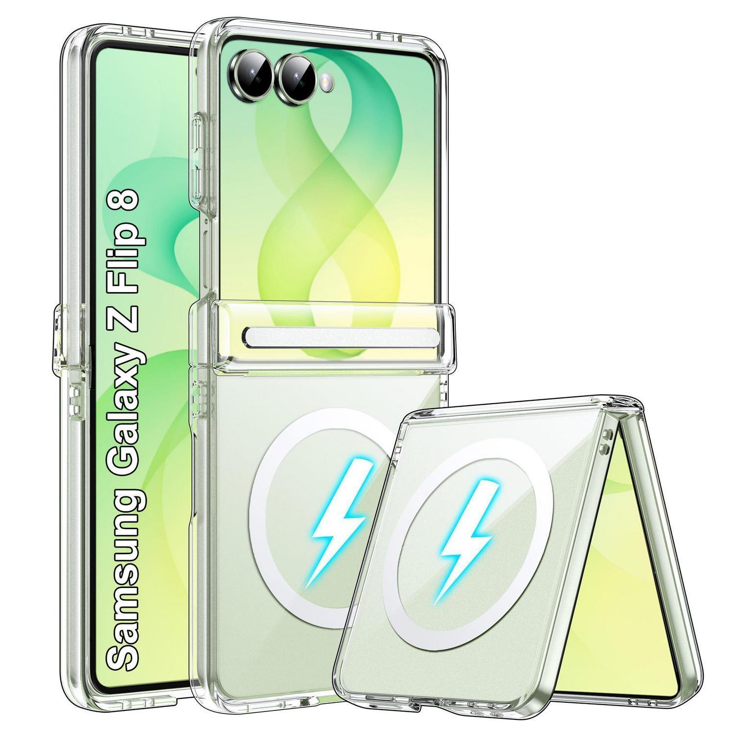 Hülle Für Samsung Galaxy Z Flip 8, Magnetisch, Stoßfest, Transparent