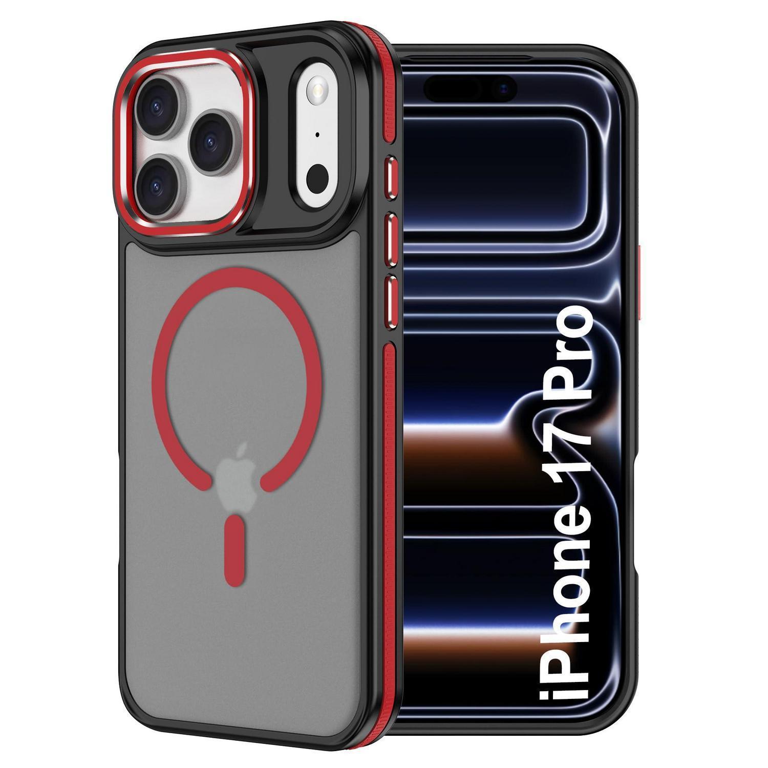 Iphone 17 Pro Hülle Magnetisch, Kameraschutz, Metallknöpfe, Matt