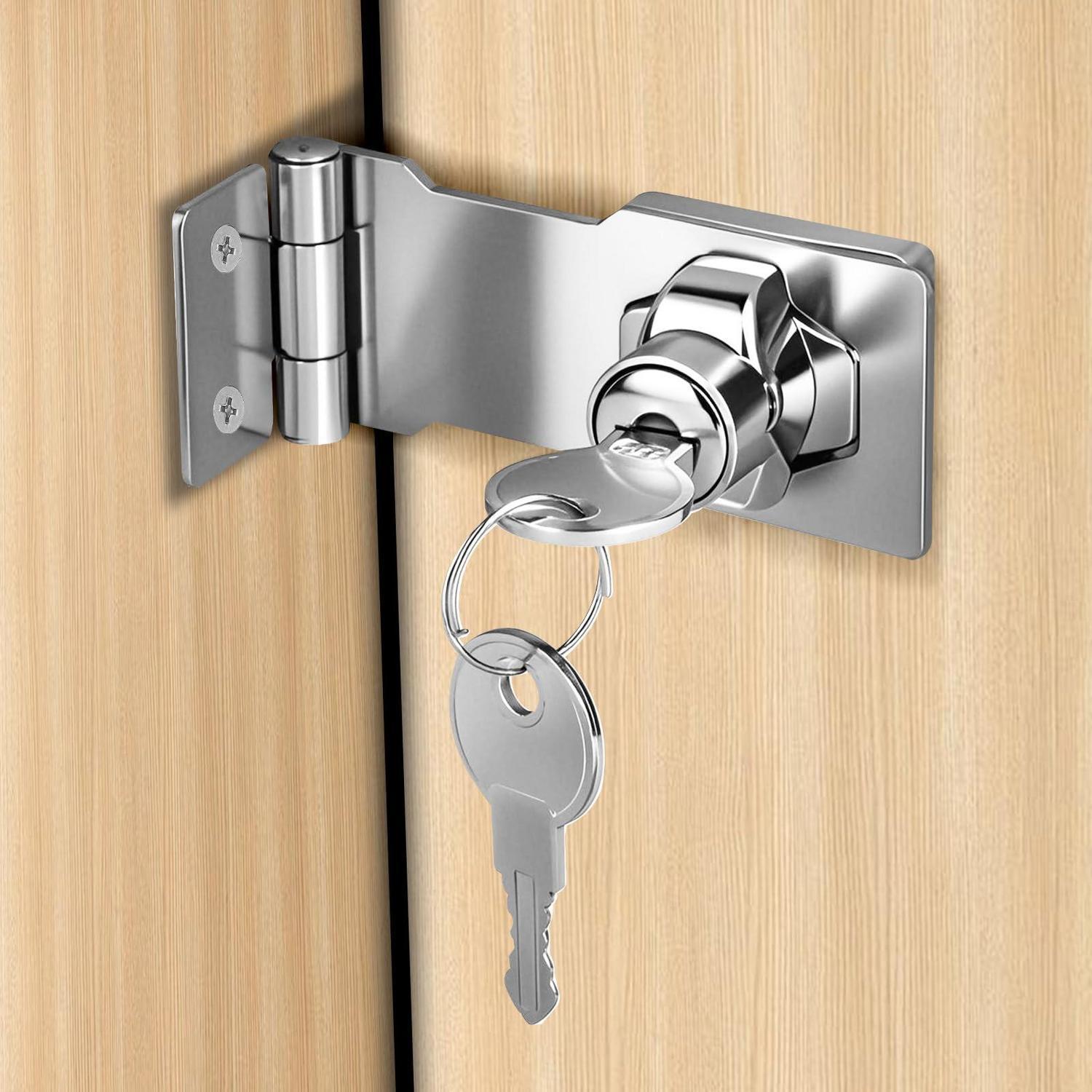 Abschließbarer Überfalle 3 Zoll Mit Schloss, Zinklegierung, Für Tür & Schrank