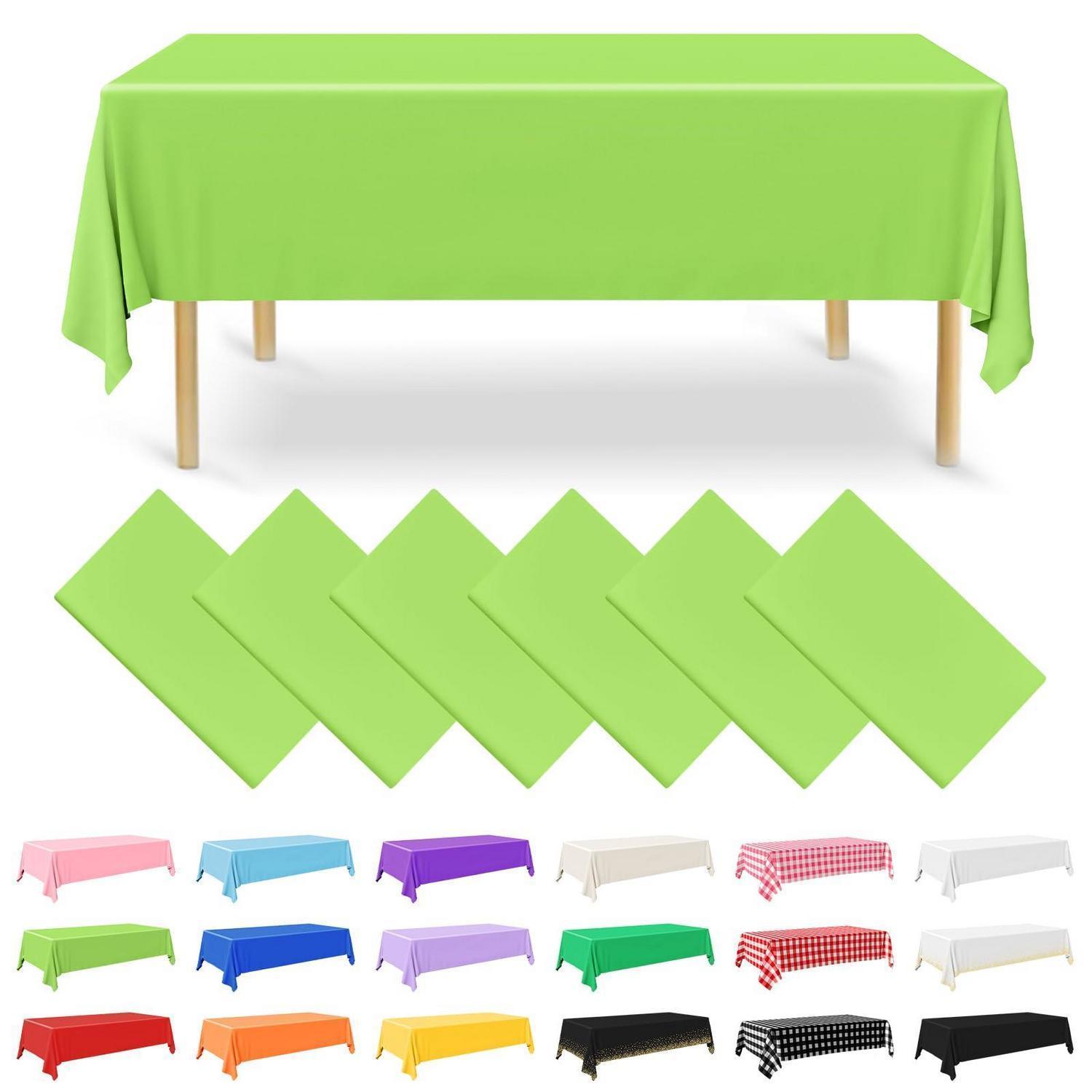 6er Pack Einweg Tischdecken Salbeigrün 137x274 Cm Wasserdicht Für Partys & Feste