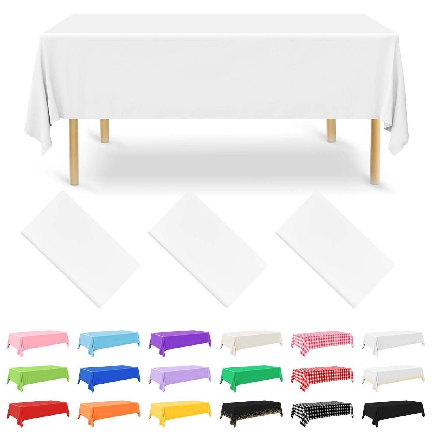 Einweg Tischdecke 137x274 Cm Rechteckig Wasserdicht Für Party & Garten (3 Stück)