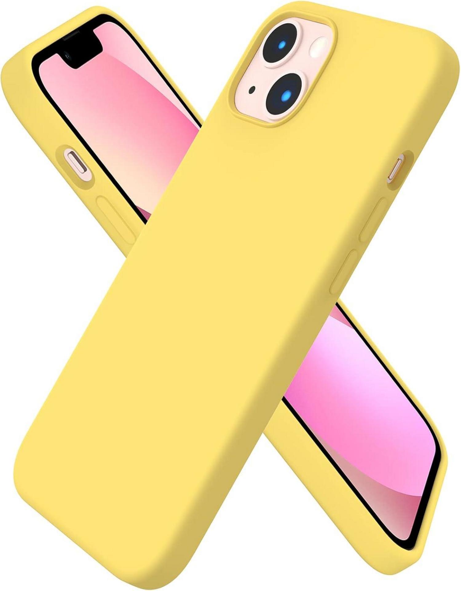 Iphone 13 Hülle Silikon 6,1 Zoll Zitronengelb, Leicht Zu Reinigen, Kamera-schutz