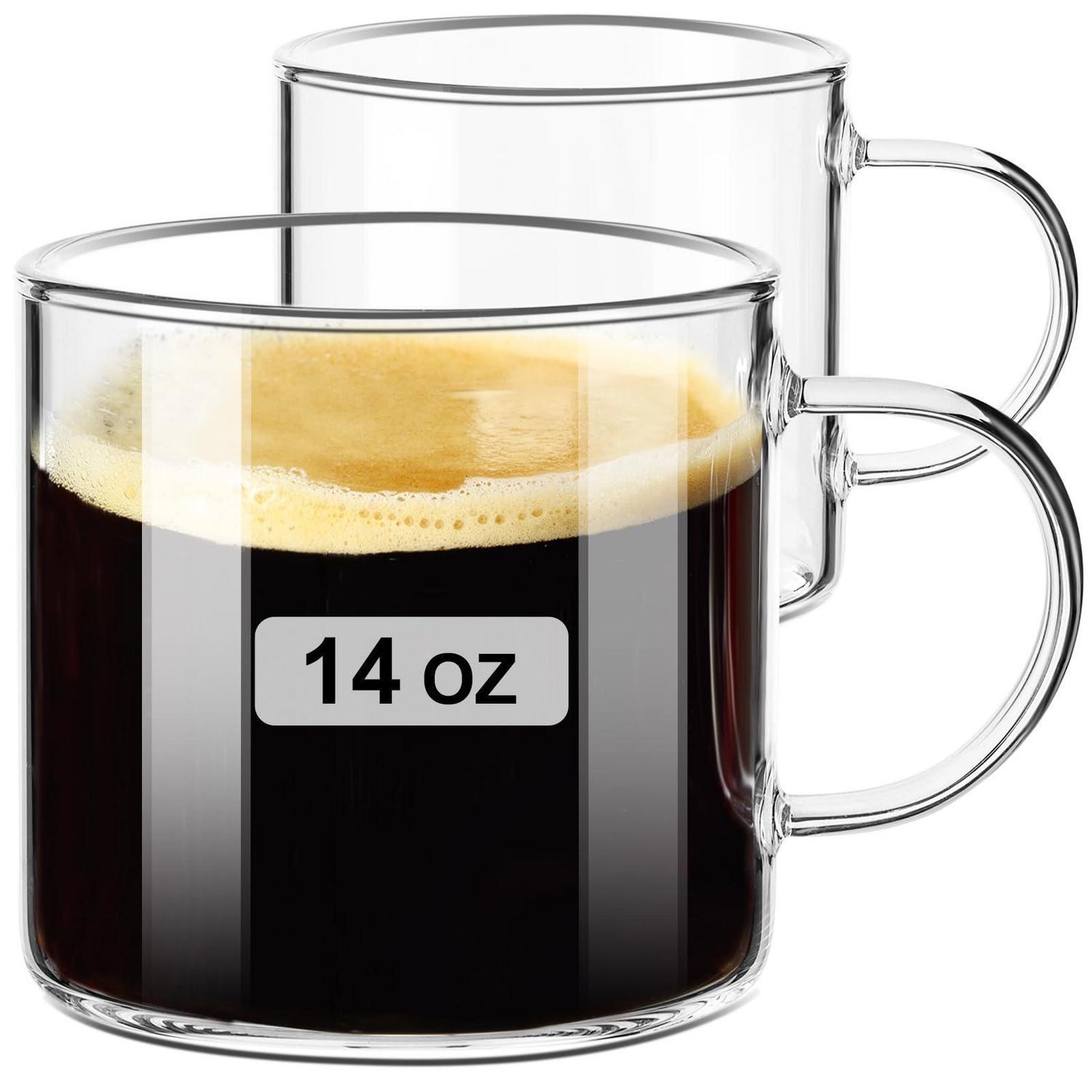 Teegläser 420ml Mit Henkel, 2er-set, Borosilikatglas, Hitze- & Kältebeständig