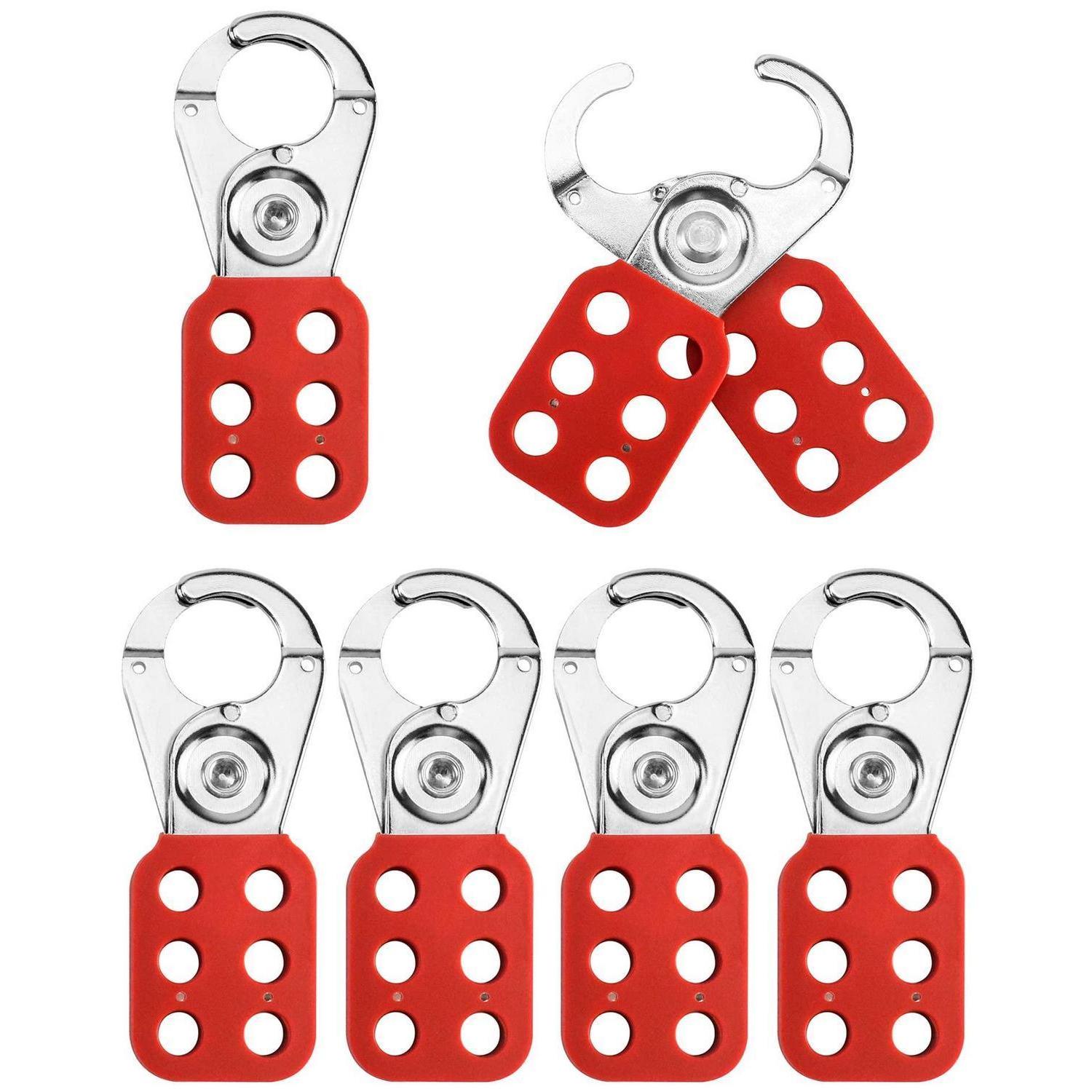 Lockout-haspen 6 Stück, Edelstahl, 25mm Öffnung, Für Unterbrecher & Ventile