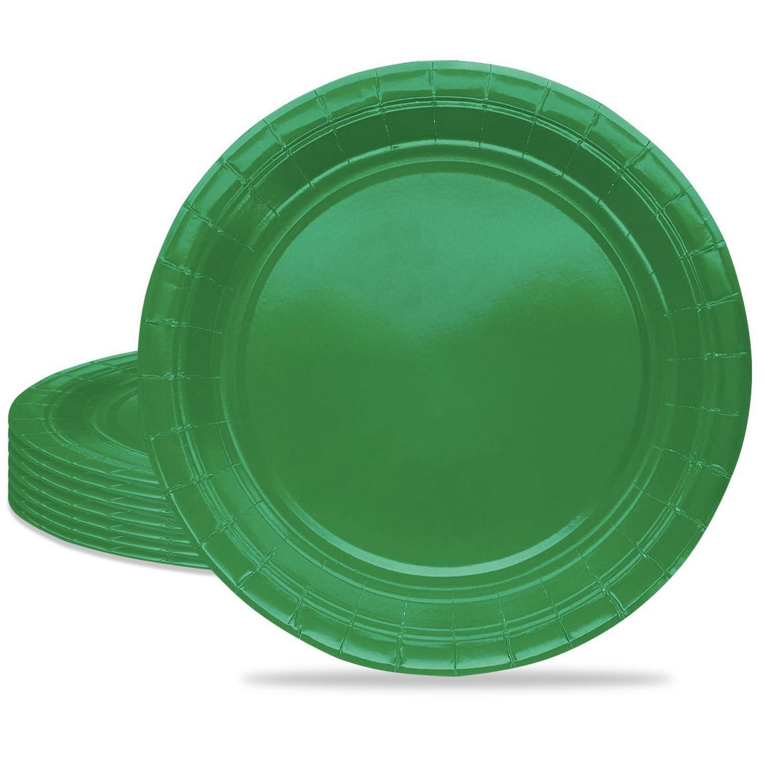 16x Grüne Pappteller 23cm Für Partys & Geburtstage
