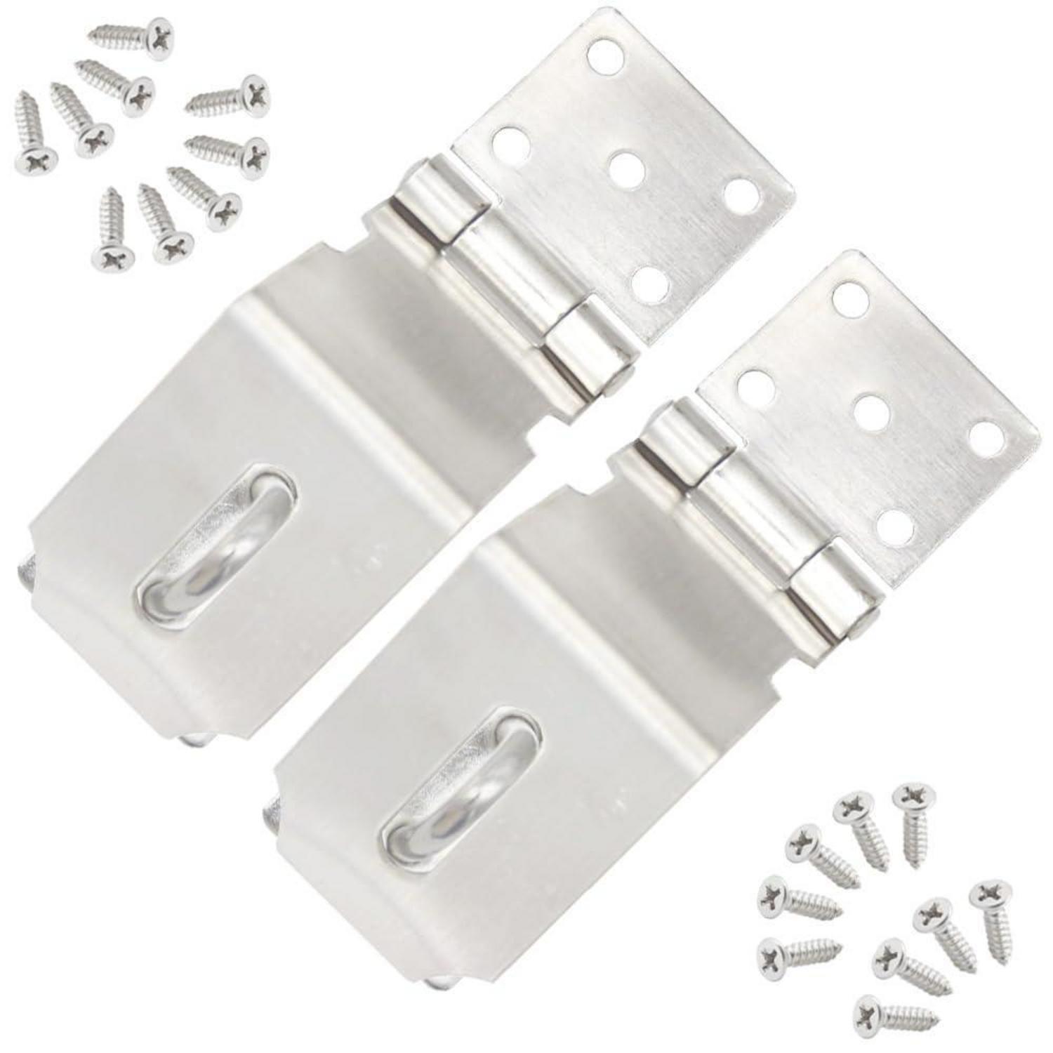 2x 90 Grad Scharniere Edelstahl Überfalle Für Türen & Tore Mit Schrauben
