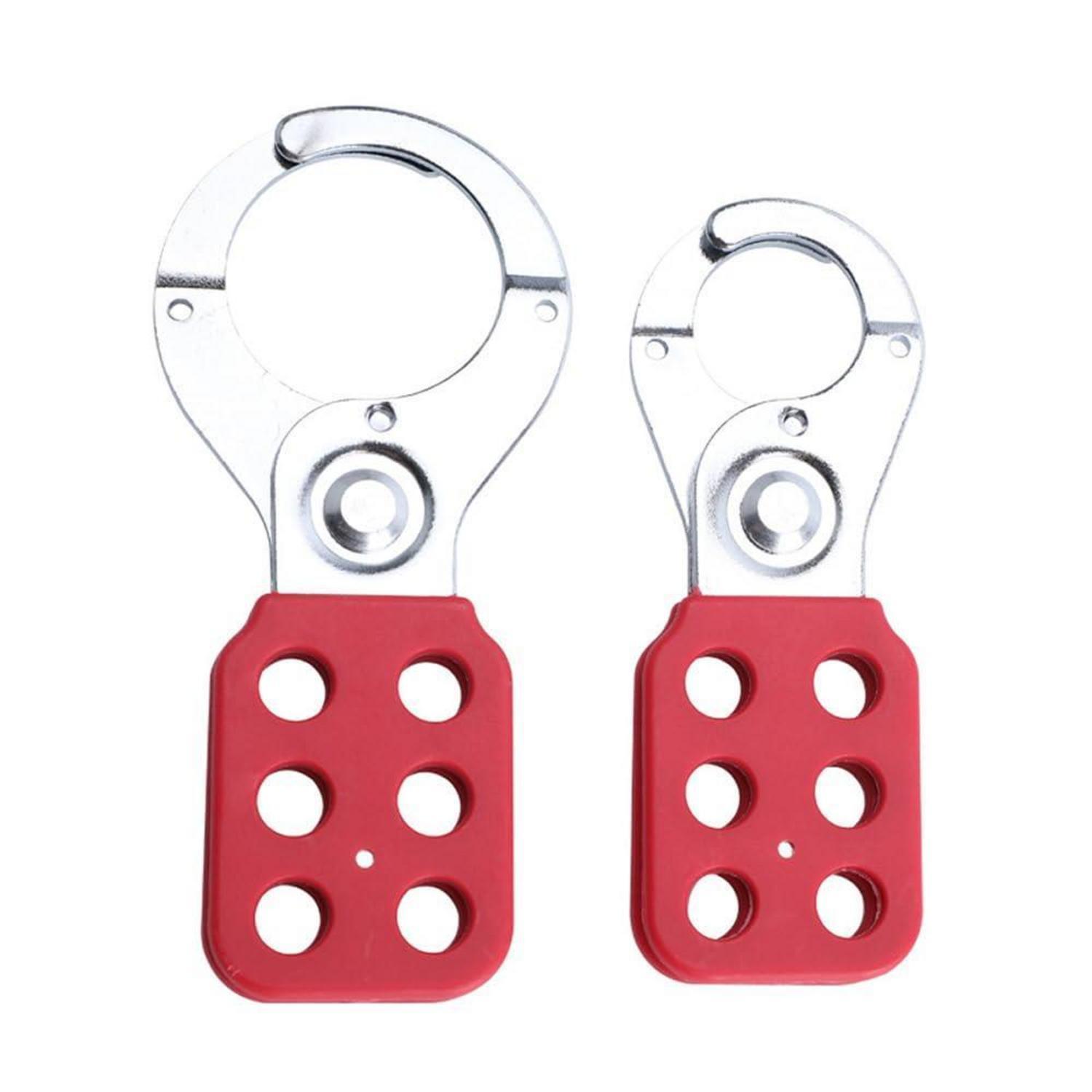 Sicherheits-lockout-haspel Set 25mm & 38mm, Stahl, Für 6 Vorhängeschlösser
