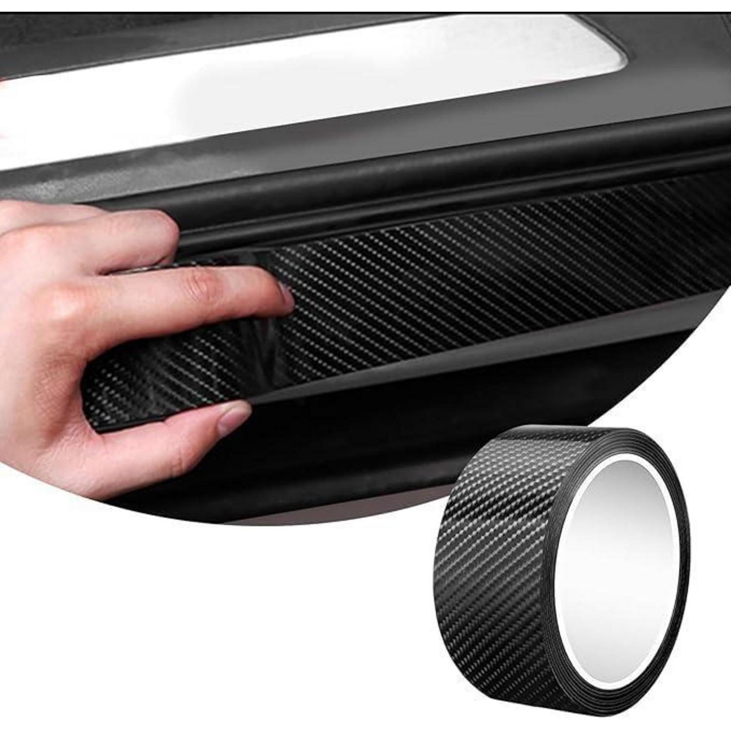 Carbon Folie Auto 5cm X 3m Schwarz - Selbstklebender Lackschutz Für Einstiegsleisten