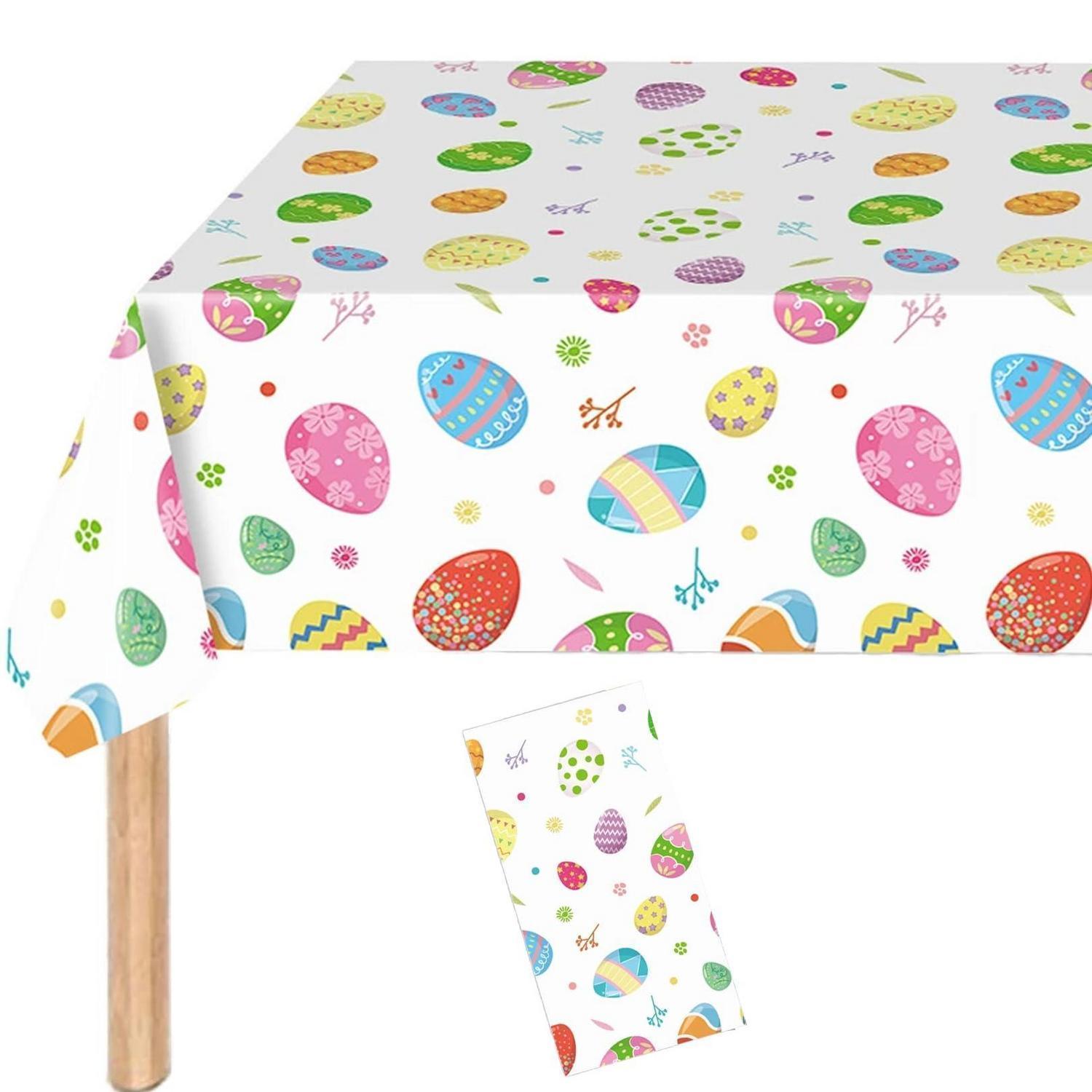 Oster-tischdecke 274x137cm Mit Osterei-motiv, Wasserabweisend