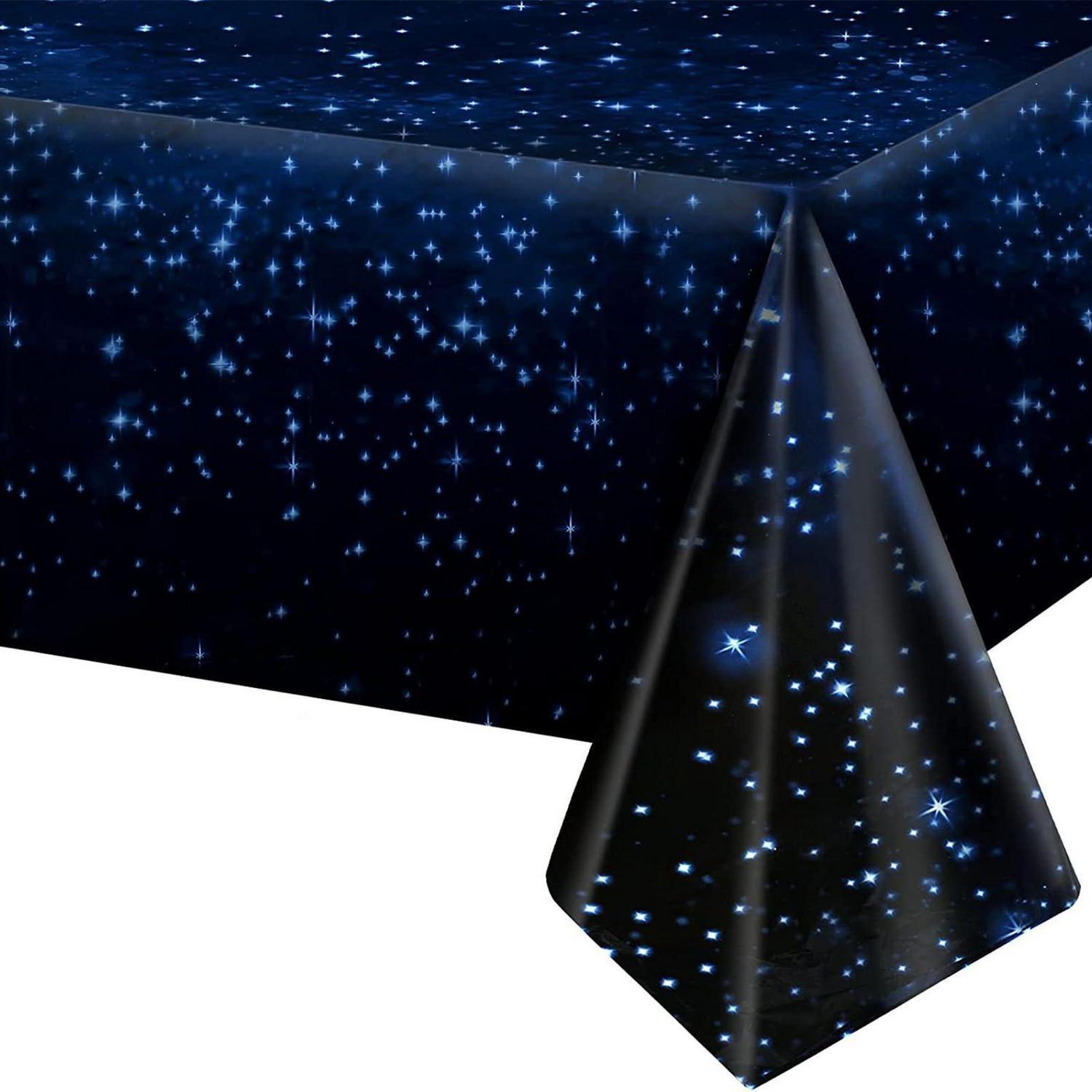 Weltraum Tischdecke Blau 137x274 Cm Sternenhimmel Für Partys & Geburtstage