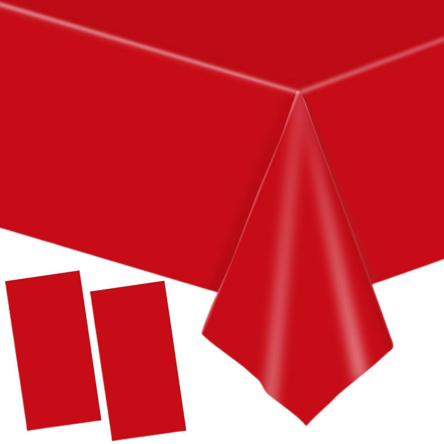 2er Set Einweg Tischdecke Rot 137x274cm Wasserdicht Für Partys