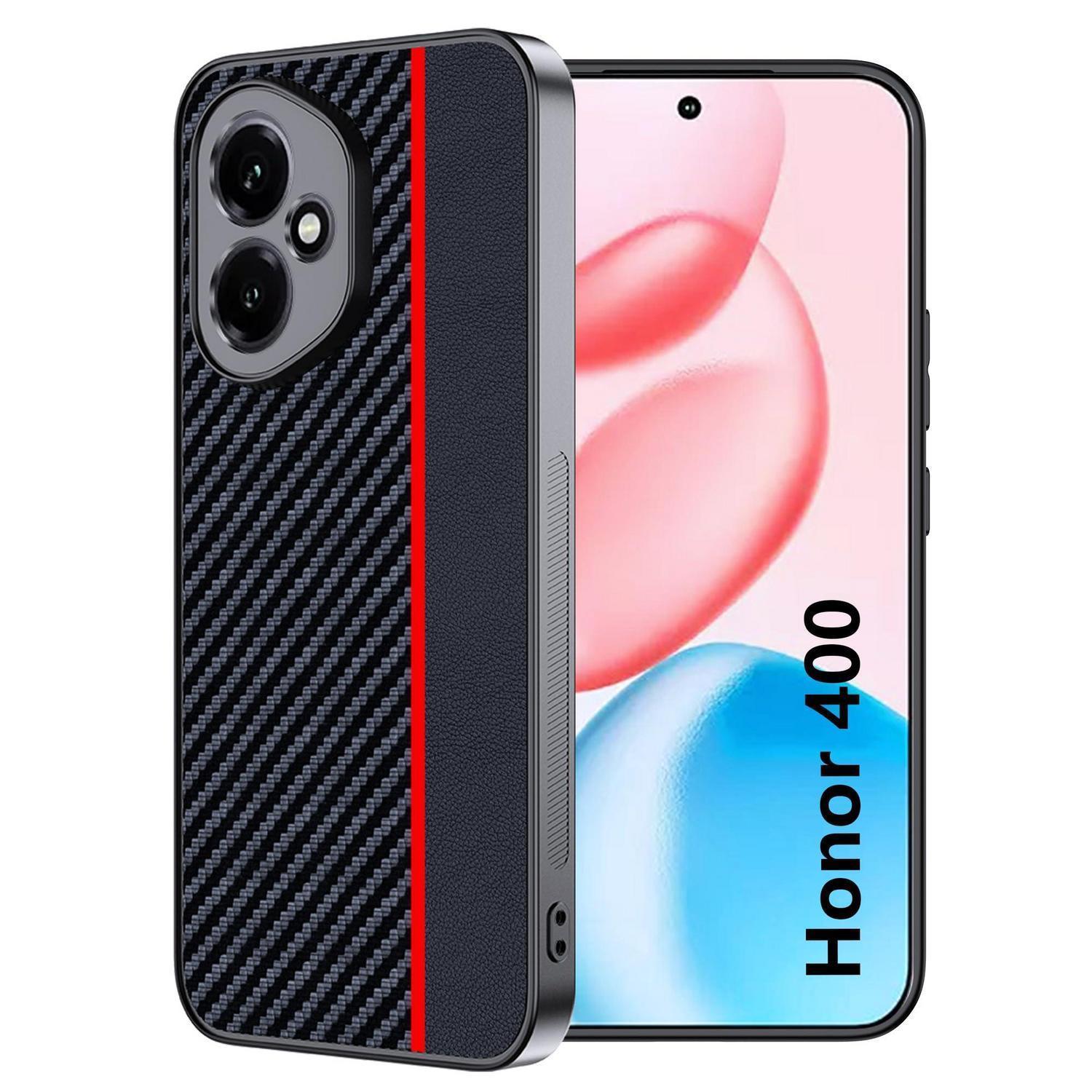 Honor 400 Hülle Kohlefaser – Wasserdicht, Stoßfest, Rot & Schwarz