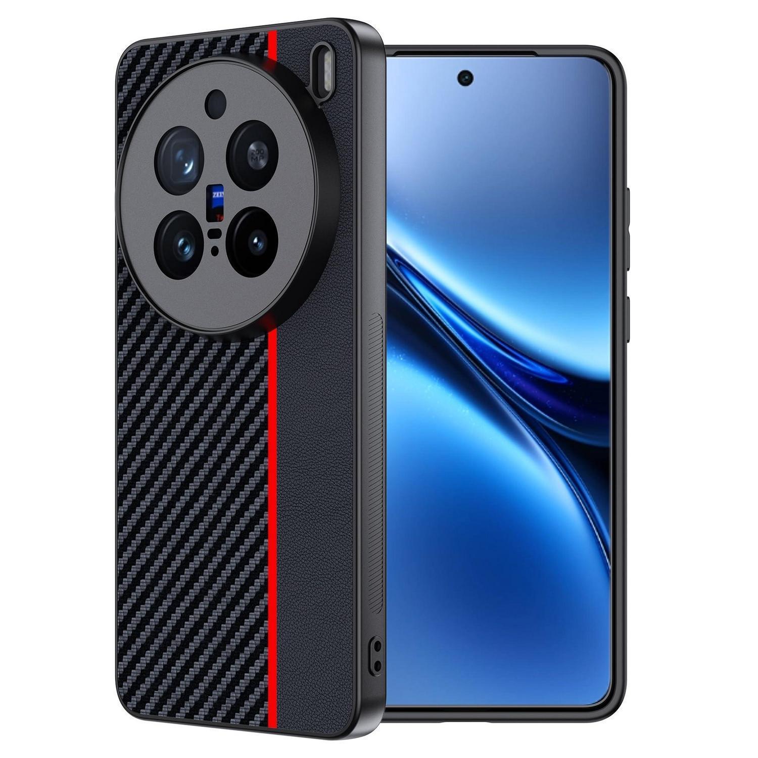 Handyhülle Für Vivo X200 Pro, Kohlefaser, Kratzfest & Stoßfest