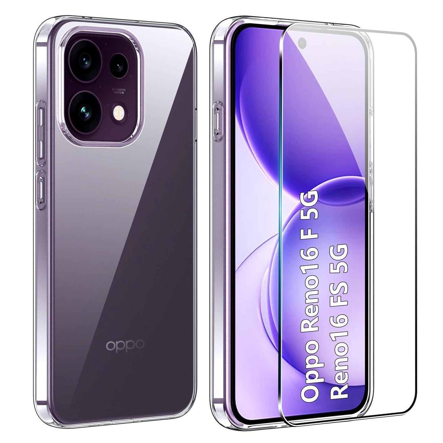 Handyhülle Für Oppo Reno 16f/16 Fs 5g Mit Schutzfolie, Transparent
