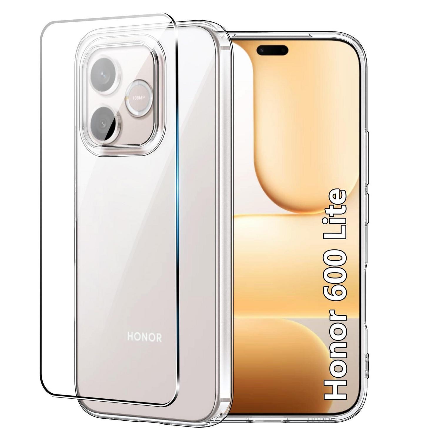Handyhülle Für Honor 600 Lite + Schutzfolie, Transparent, Stoßfest