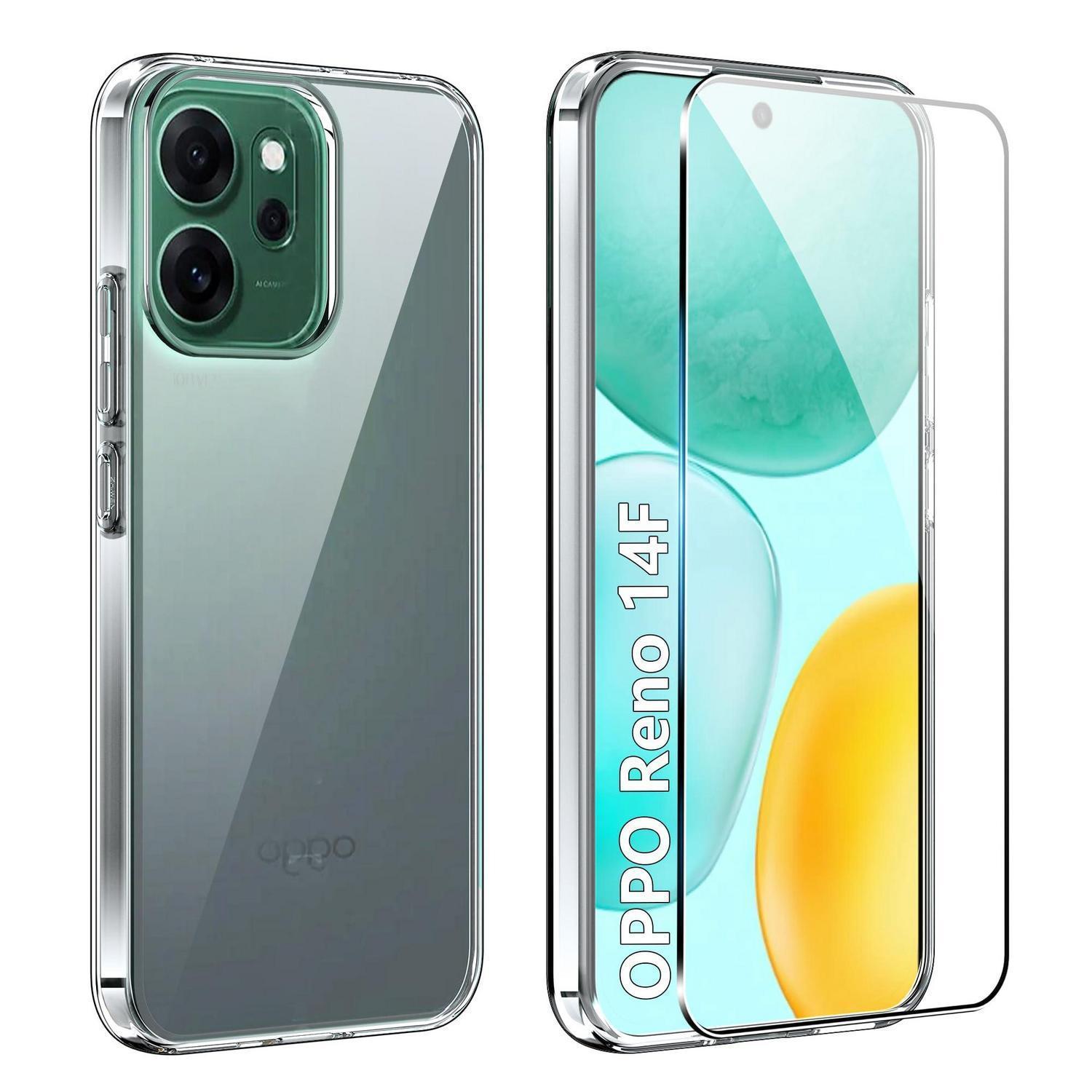 Handyhülle Für Oppo Reno 14f/14 Fs, Transparent, Stoßfest Mit Schutzfolie