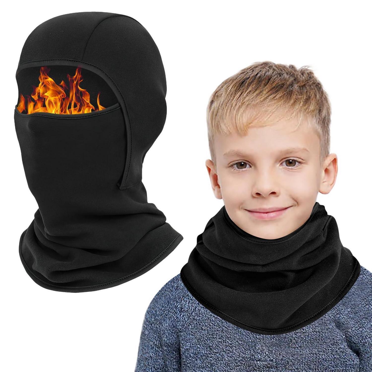 Kinder Sturmhaube Winter 6-14 Jahre, Winddicht Warm Skimaske Mit Halswärmer