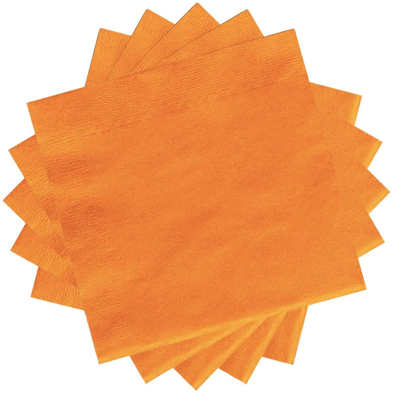 20er Pack Servietten Orange 33x33cm Für Partys Und Hochzeiten