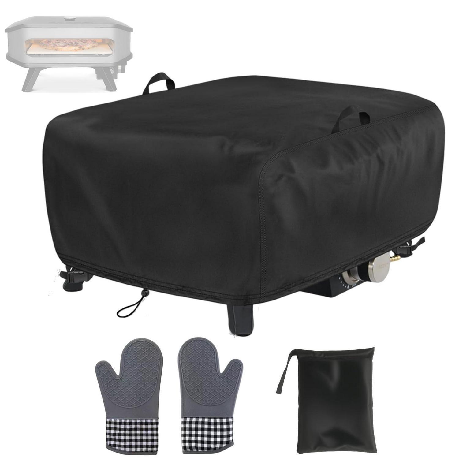 Pizzaofen Abdeckung 62x62x28cm Wasserdicht Mit Handschuhen