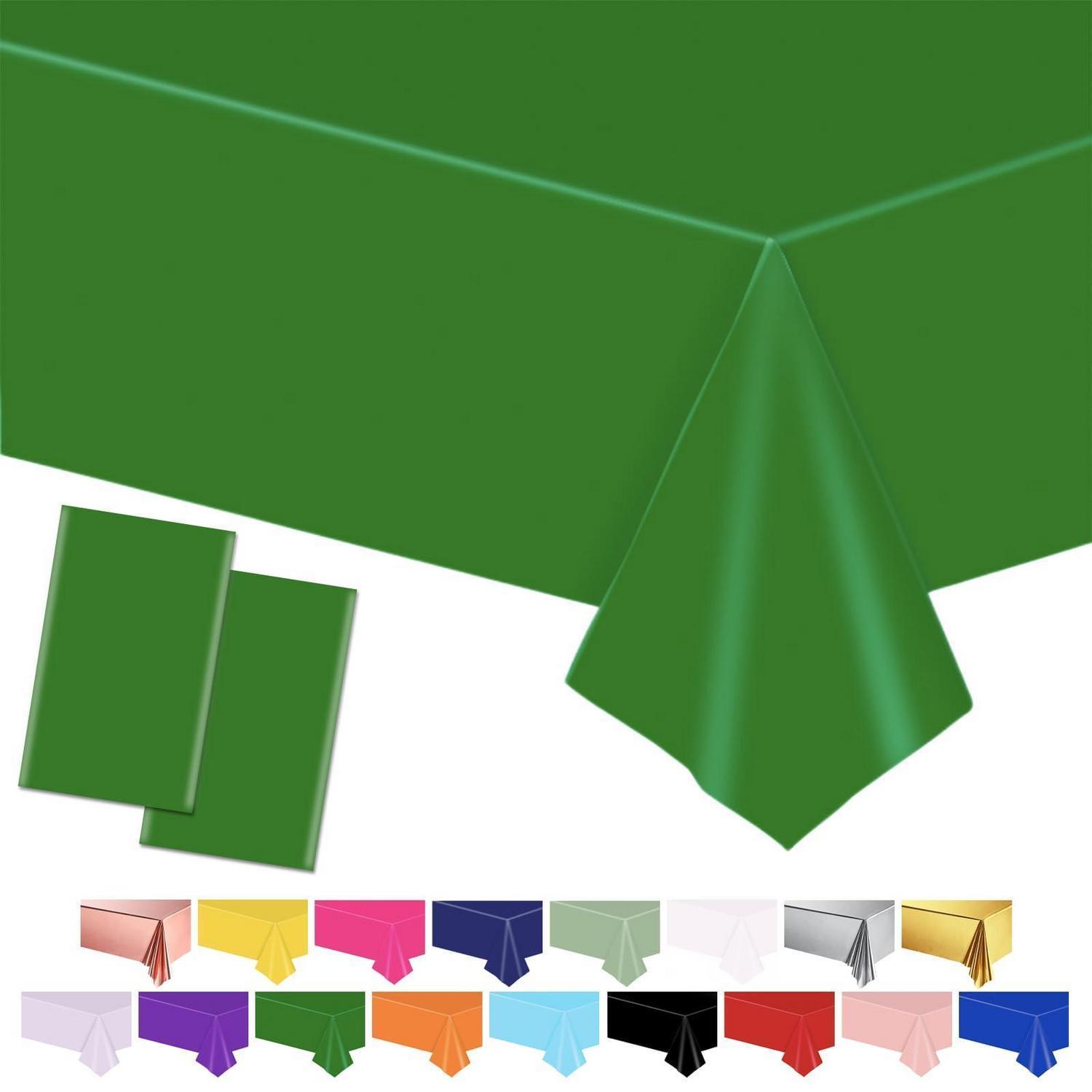 2er-set Grüne Tischdecken 137x274cm Kunststoff Wasserdicht Für Partys