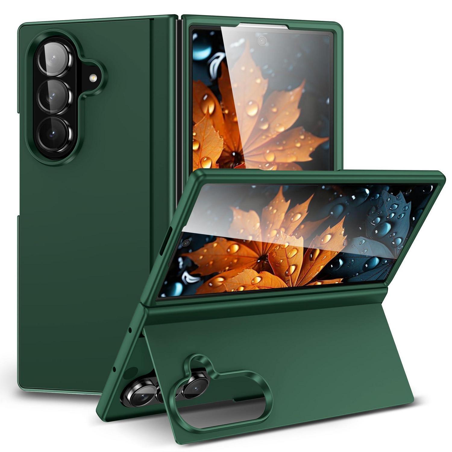 Galaxy Z Fold 7 Hülle Mit Ständer, Grün, Schutzhülle Pc