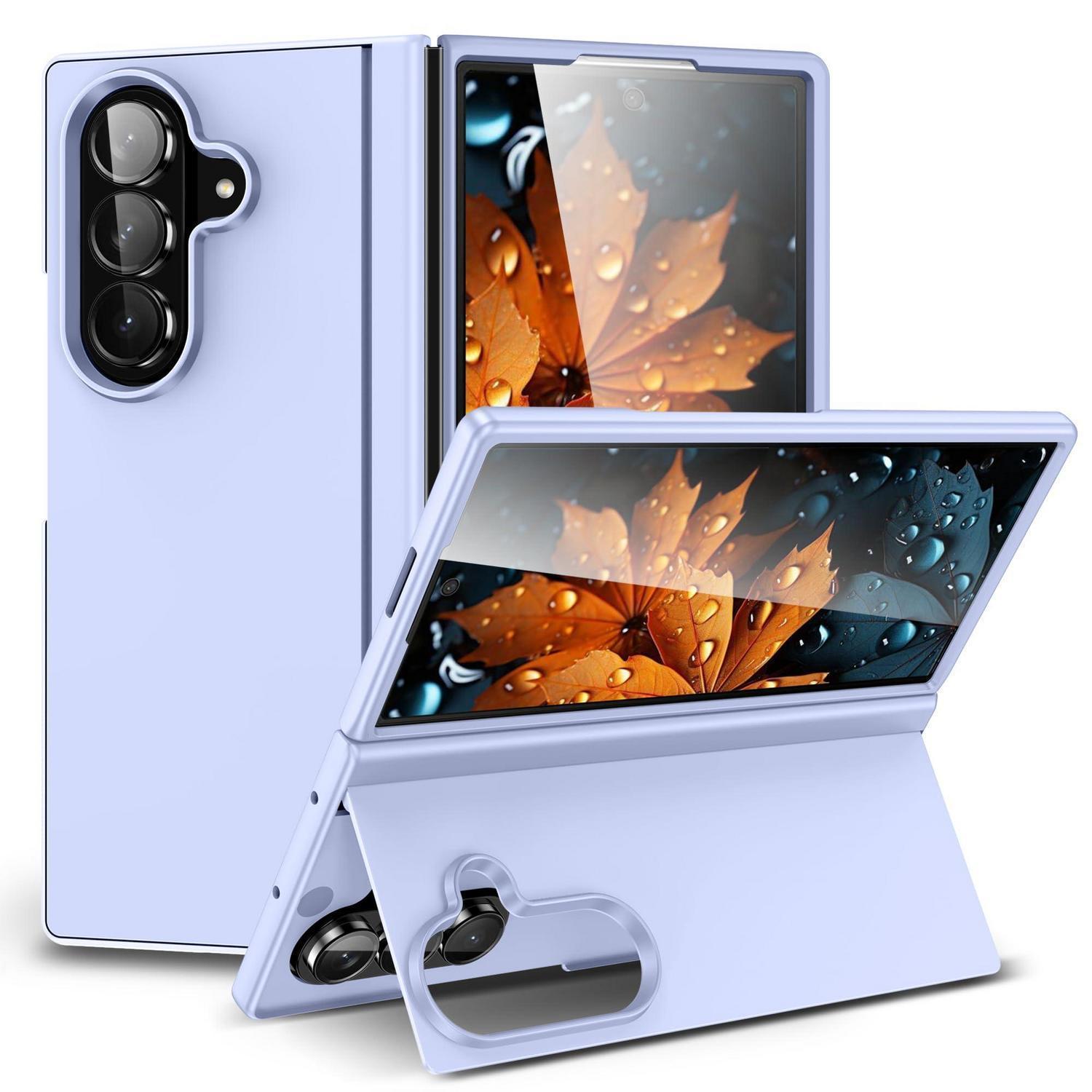 Galaxy Z Fold 7 Hülle Mit Ständer, Kratzfest, Hellviolett