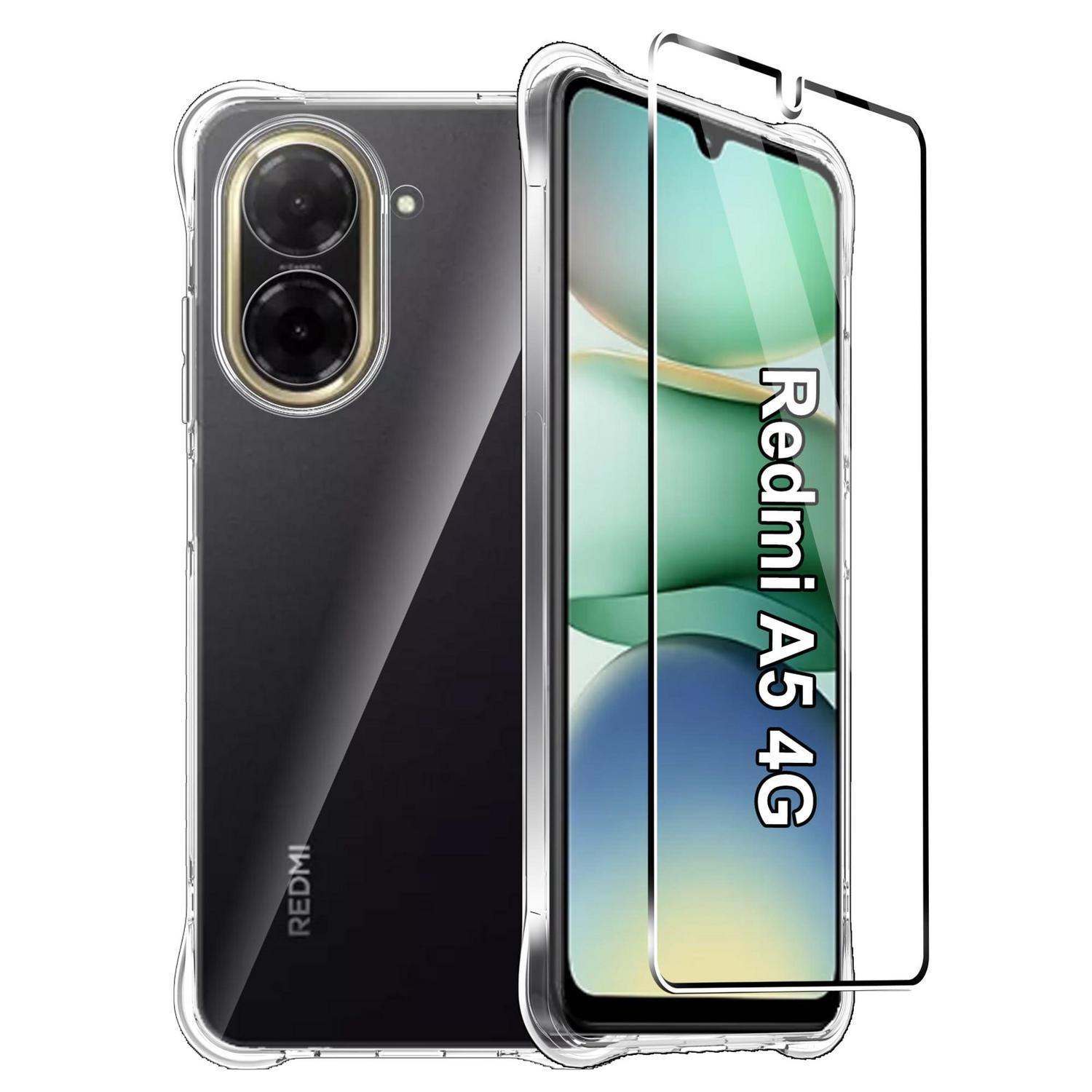 Hülle Für Redmi A5 + Schutzfolie, Transparent, Stoßfest