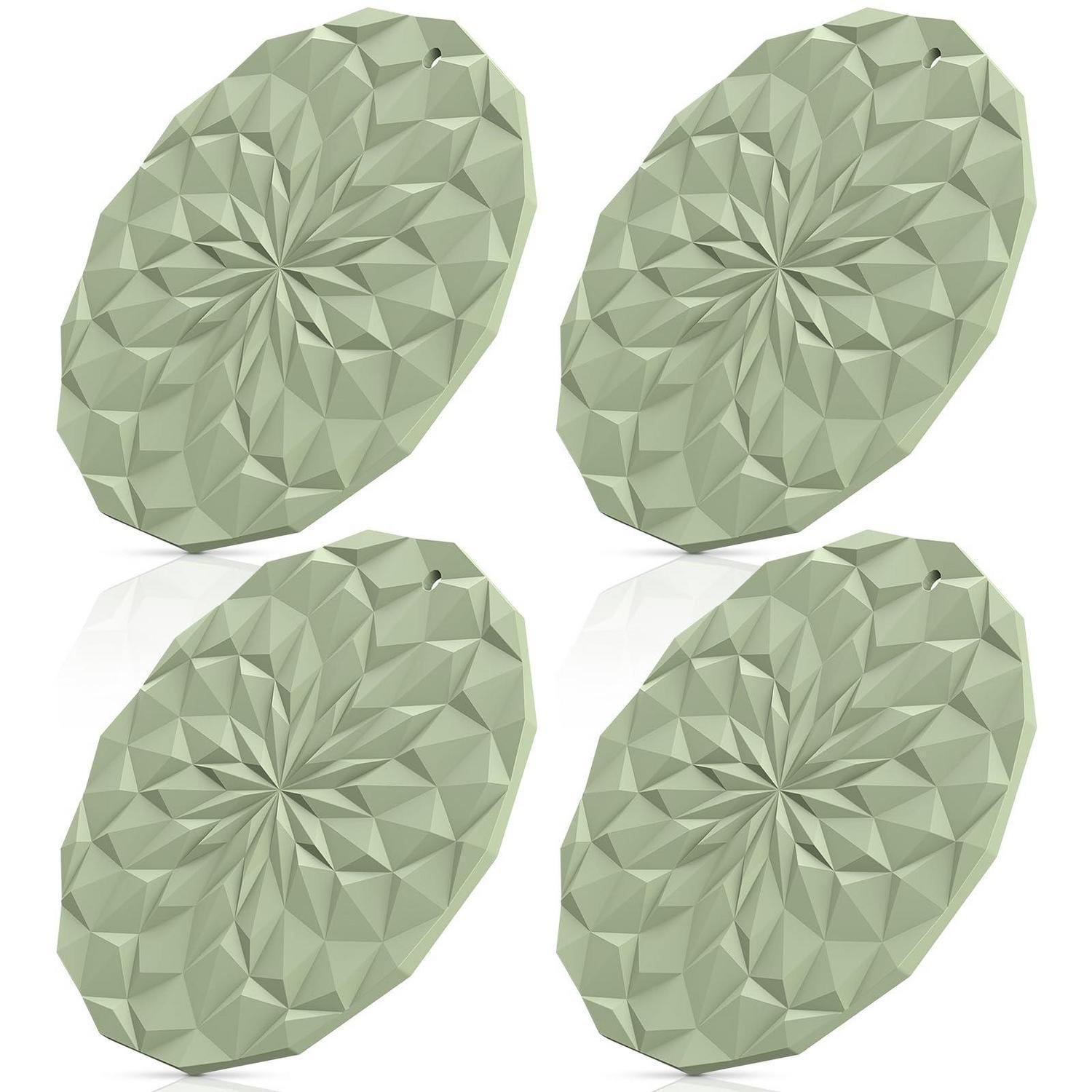 Silikon Topfuntersetzer 4er-pack, 18,8cm, Hitzebeständig, Rutschfest