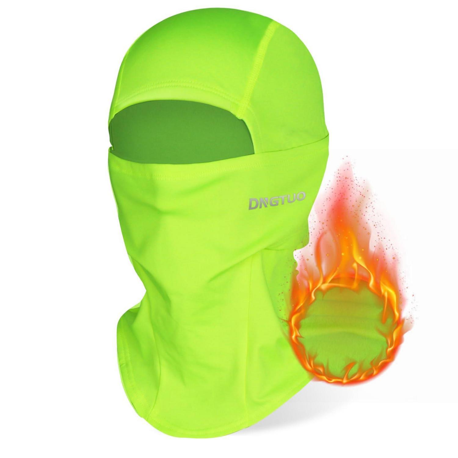 Sturmhaube Winter Winddicht Fleece Gefüttert Für Damen Herren, Fahrrad Motorrad Skimaske Grün