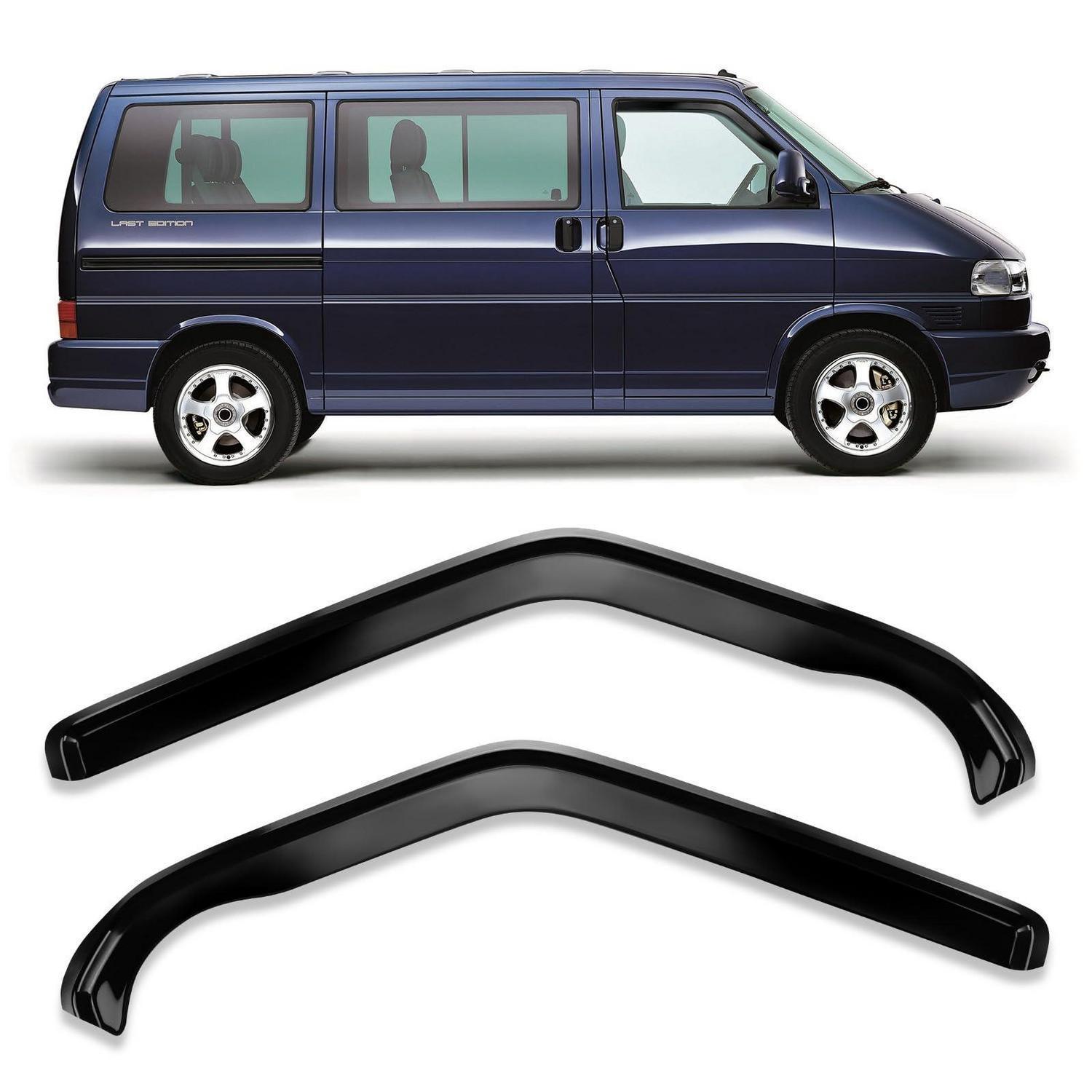 Windabweiser Schwarz Für Vw T4 1990-2003, 1 Paar Regenschutz Zum Aufkleben