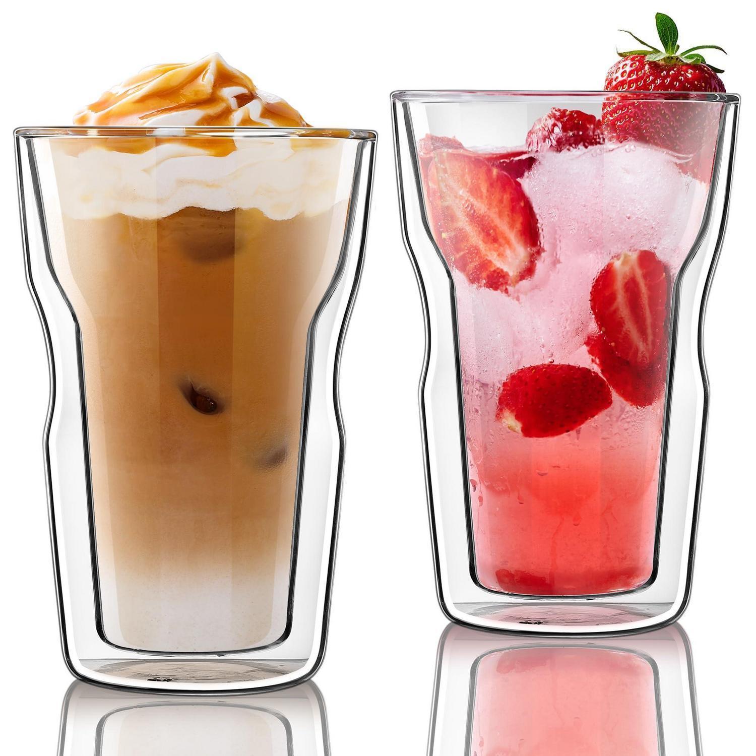 Doppelwandige Kaffeegläser 2er Set 500ml Borosilikatglas Thermogläser Für Heiß- Und Kaltgetränke
