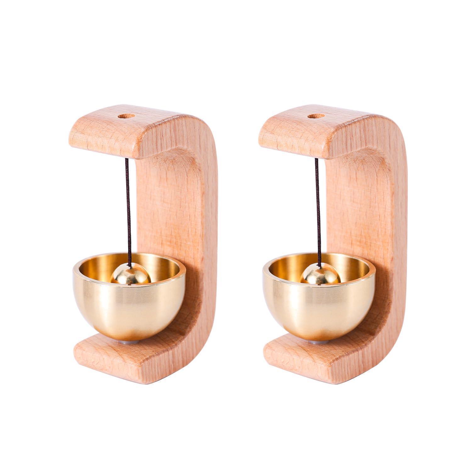 2er Set Ladenbesitzer Glocke, Holz Türklingel Mit Magnet, Windspiel Für Tür & Geschäft