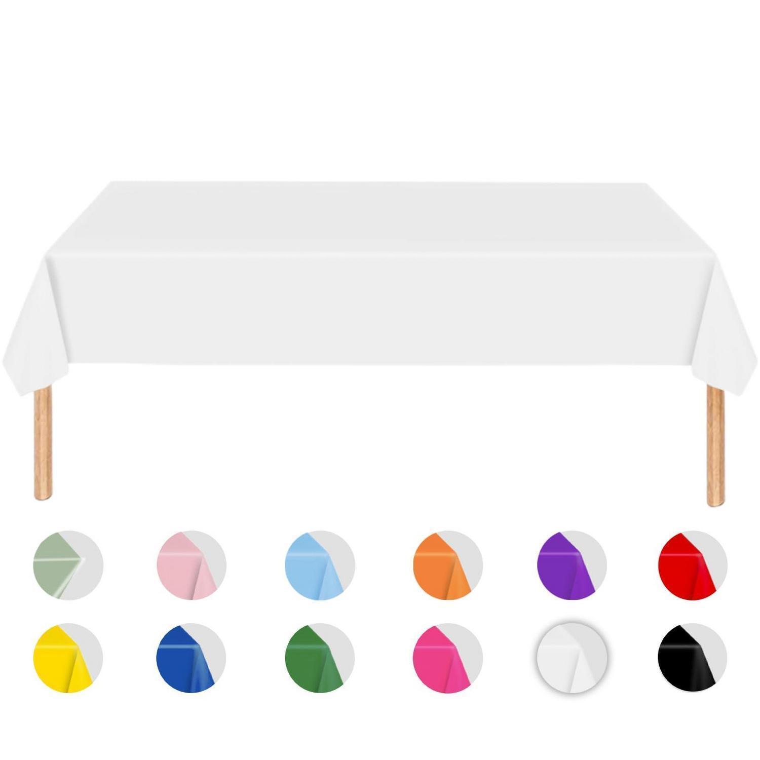 Weiße Rechteckige Tischdecke 137x274cm Für Garten & Feste