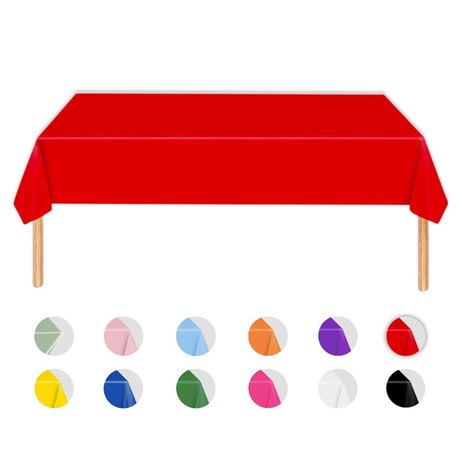 Rote Tischdecke 137x274cm Rechteckig Für Partys Und Haushalt